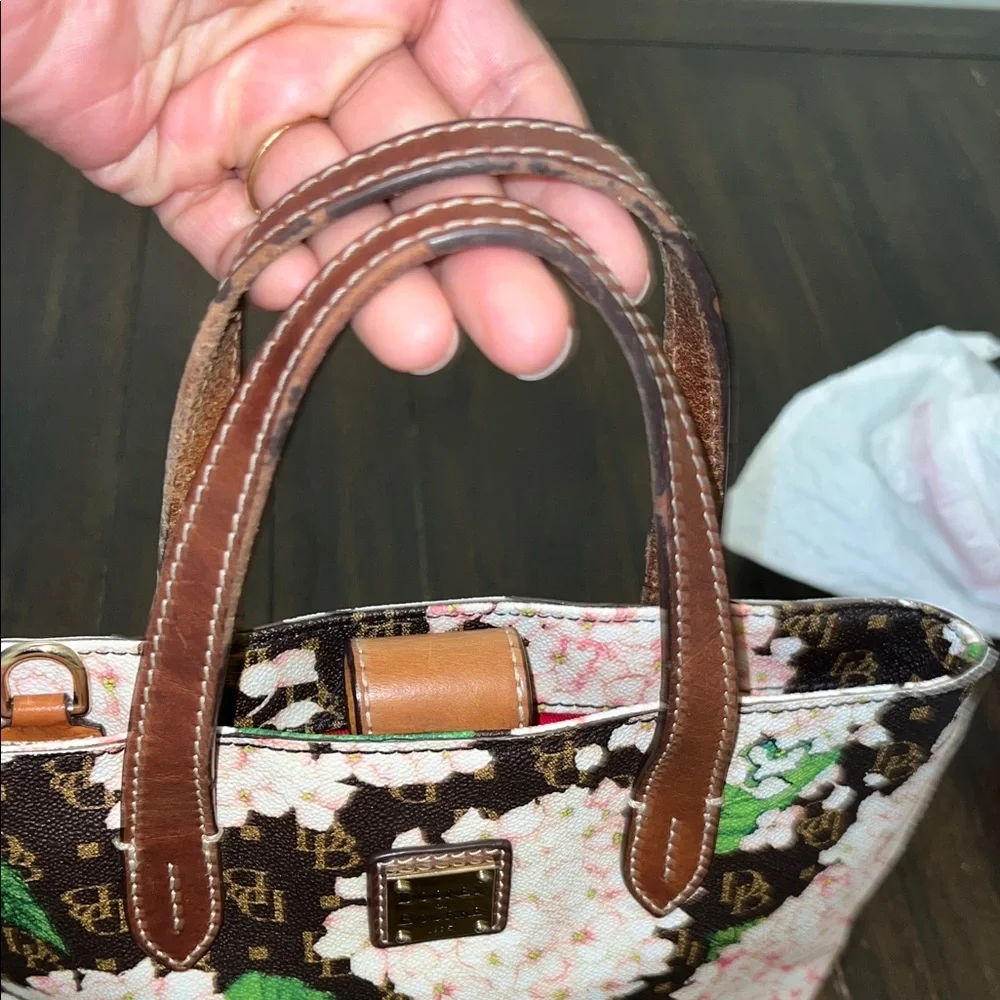 Dooney & Bourke Floral Tote - Brown and Green - Picture 3 of 9